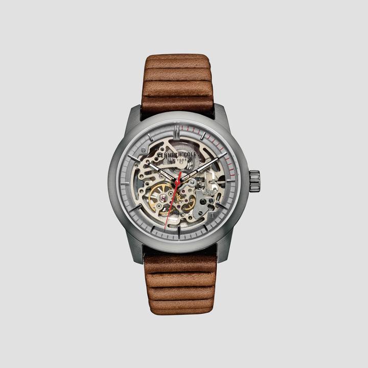 Kenneth Cole New York Silver-tone Skeleton Dial Watch - Neutral