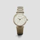 Kenneth Cole New York Scattered Stone Accent Silvertone Link Watch - Neutral