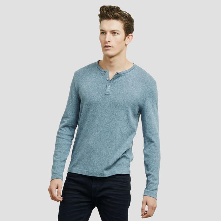Kenneth Cole New York Long-sleeve Henley - Midnight Riv