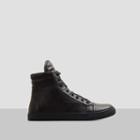 Kenneth Cole New York Double Header Tumbled Leather Sneaker - Black