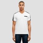 Kenneth Cole New York V-neck T-shirt With Nylon Trim - White