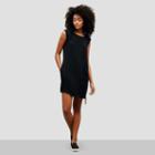 Kenneth Cole Black Label Silk Lace-up Dress - Black
