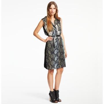 Kenneth Cole New York Toriana Sleeveless Snake-print Dress - Women's - Patinagreenc