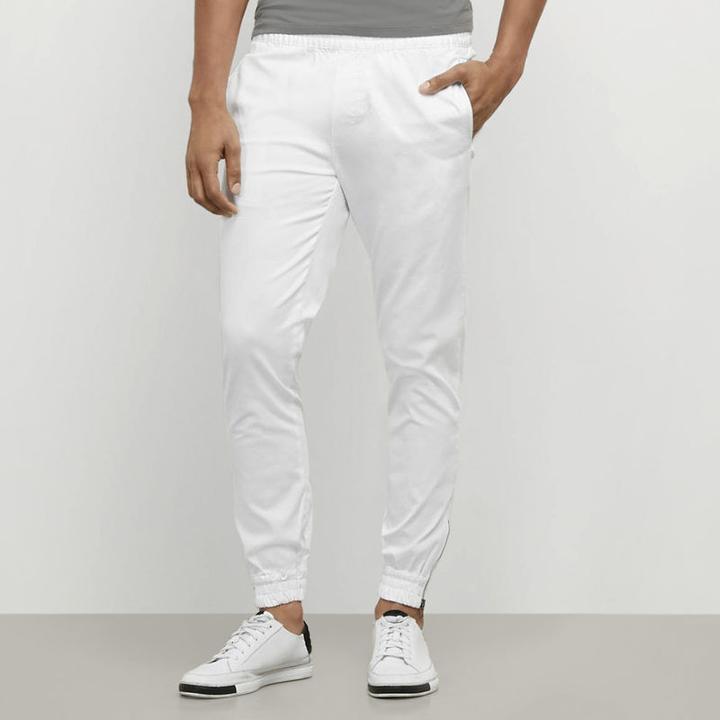 Kenneth Cole New York Twill Drawstring Pant - White