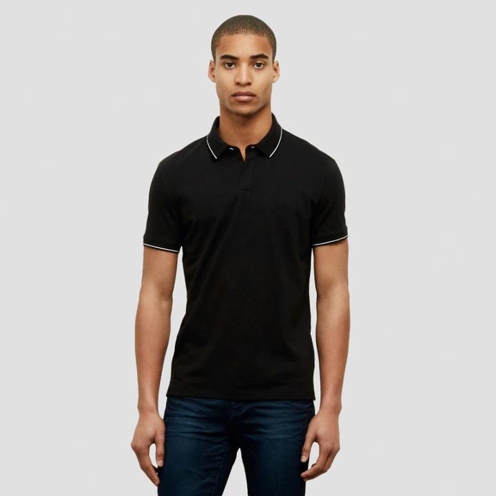 Kenneth Cole New York Pique Polo Shirt W/ Tipping - Clear Water