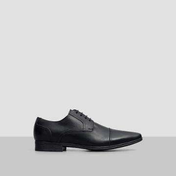 Reaction Kenneth Cole Deter-min-ed Leather Cap-toe Shoe - Black