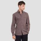 Kenneth Cole New York Long-sleeve Gingham Shirt - Maroon