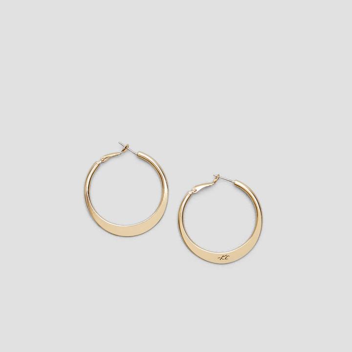 Kenneth Cole New York Goldtone Knife Edge Hoop Earrings - Gold