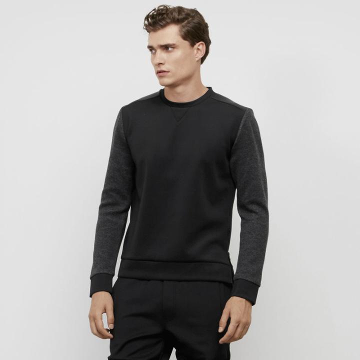 Reaction Kenneth Cole Neoprene Crewneck Sweatshirt - Black