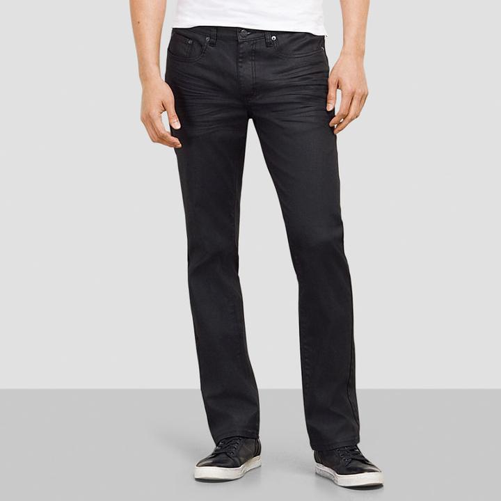 Kenneth Cole New York Straight-fit Coated Jean - Black