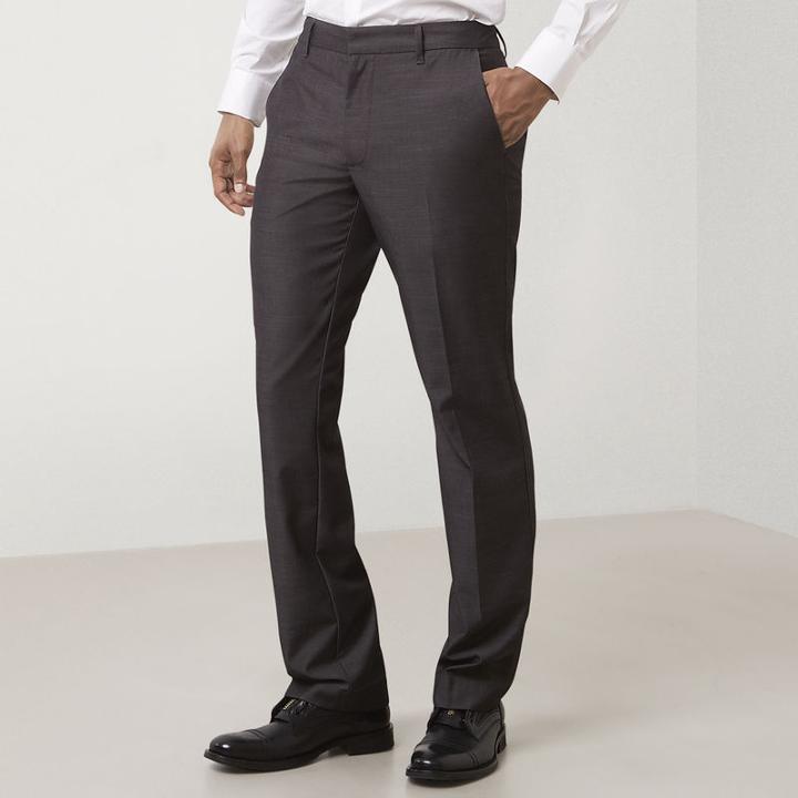 Reaction Kenneth Cole Flat - Shoe-front Slub Pant - Black