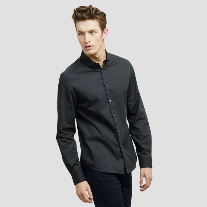 Kenneth Cole New York Slim-fit Dot Print Button-down Shirt - Bonfre Rd Cb