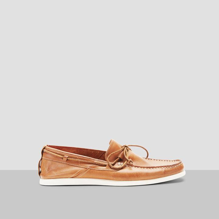 Reaction Kenneth Cole Cup Half Full Leather Boat Shoe - Brown