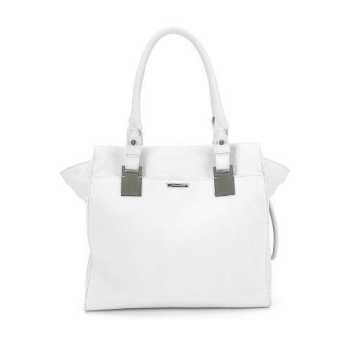 Kenneth Cole New York Clermont Tumbled-leather Tote - White