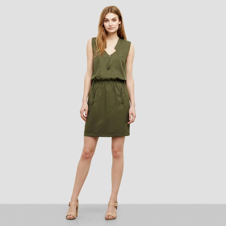 Kenneth Cole New York Drop Waist Sleeveless Tencel Dress - Caper