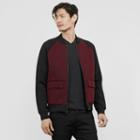 Kenneth Cole Black Label Neoprene Colorblock Bomber - Malbec