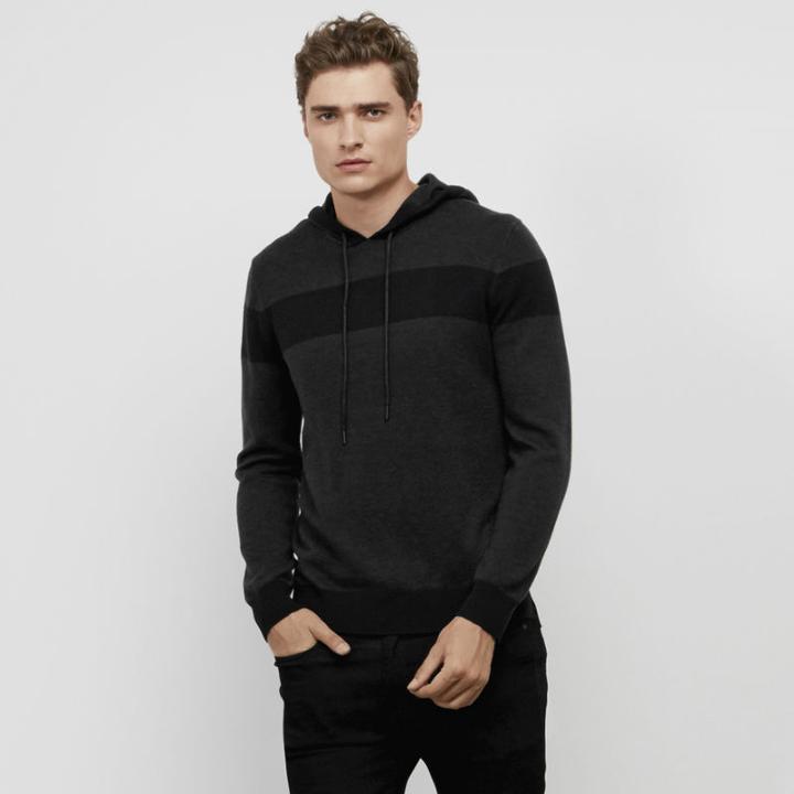 Kenneth Cole New York Bird's Eye Print Pull-over Hoodie - Juniper