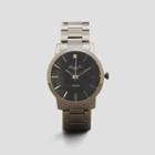 Kenneth Cole New York Gunmetal Diamond Accent Stainless Steel Link Watch - Neutral