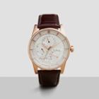 Kenneth Cole New York Rose Gold Chronograph Watch With Croco-leather Strap - Neutral