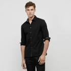 Reaction Kenneth Cole Long-sleeve Contrast-cuff Shirt - Black