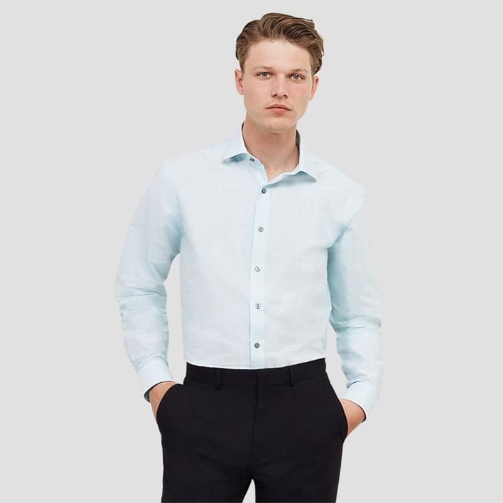Reaction Kenneth Cole Regular-fit Long-sleeve Check Shirt - Lagoon