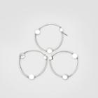 Kenneth Cole New York Circle Stretch Silver Bracelet Set - Shiny Slv