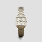 Kenneth Cole New York Silvertone Square Stainless Steel Link Watch - Neutral