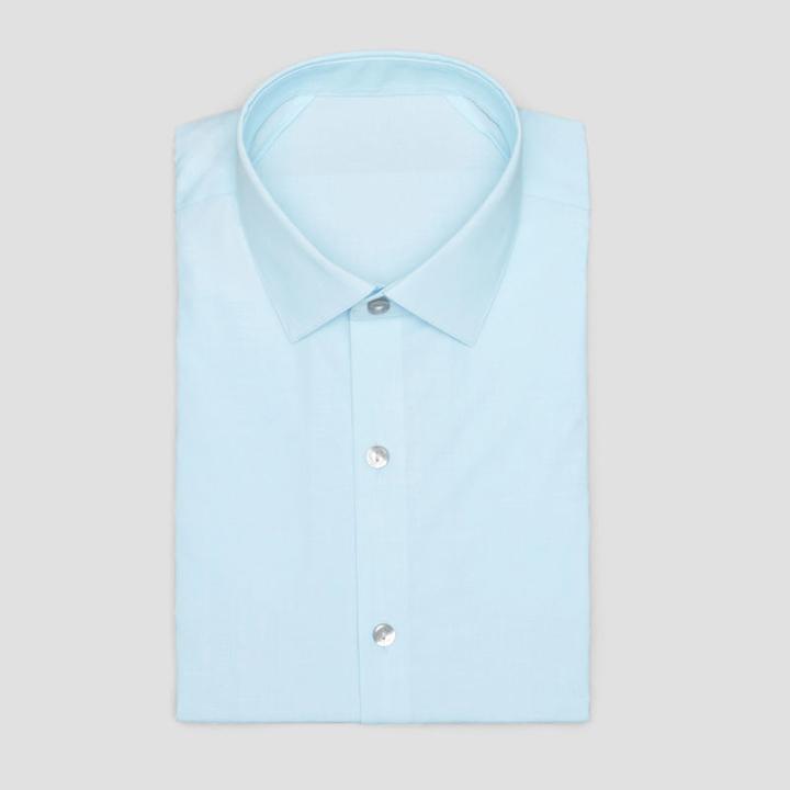 Reaction Kenneth Cole Techni-cole Slim Fit Solid Dress Shirt - Lake