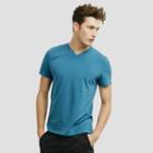 Kenneth Cole New York Short-sleeve V-neck Stretch Pima Cotton T-shirt - Faded Blue