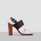 Kenneth Cole New York Susie Snakeskin Sandal - Bone/cashew