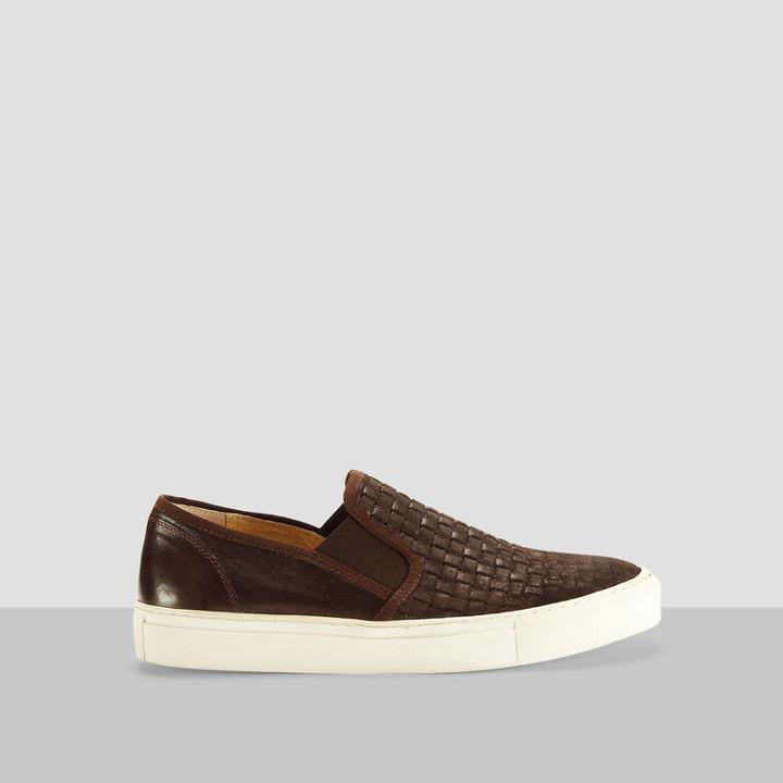 Kenneth Cole New York Press Pause Woven Slip-on Sneaker - Brown