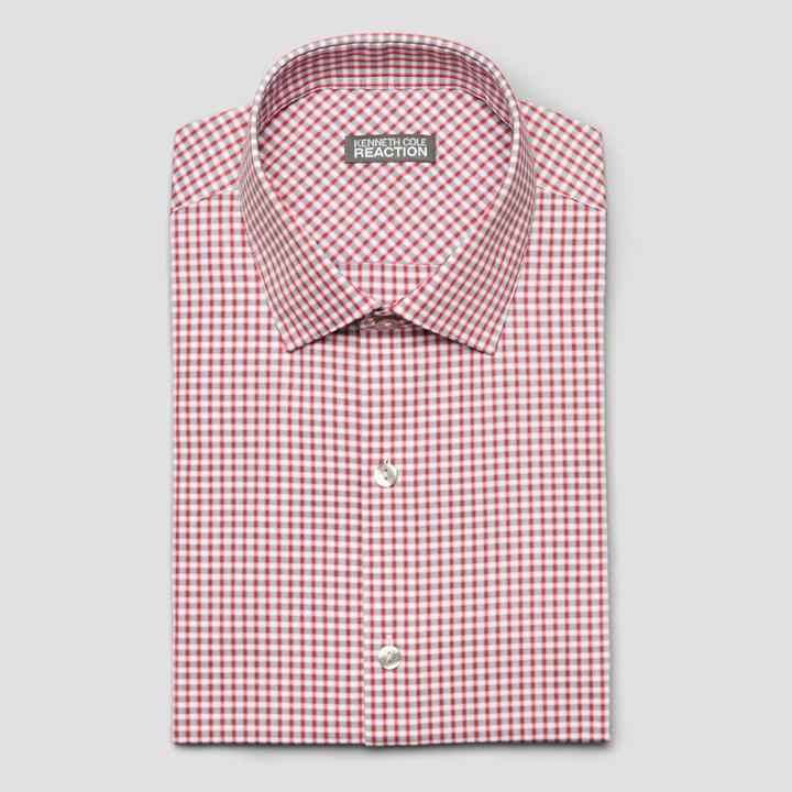 Reaction Kenneth Cole Long Sleeve Slim-fit Dress Shirt - Pmgrnt