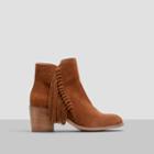 Reaction Kenneth Cole Rotini Fringed Ankle Boots - Pretzel