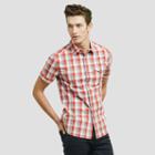 Reaction Kenneth Cole Short-sleeve Buffalo Check Button-front Shirt - White