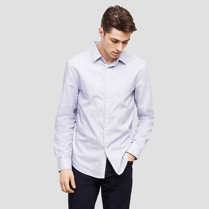 Reaction Kenneth Cole Long-sleeve Micro Dot Shirt - Wave