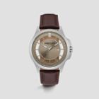 Kenneth Cole New York Transparent Watch With Brown Leather Strap - Neutral