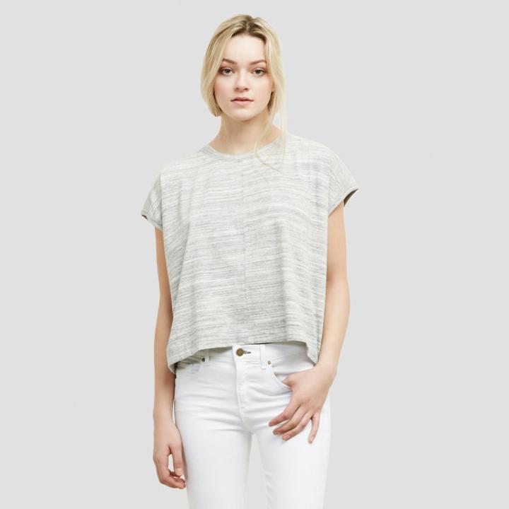 Kenneth Cole New York Sleeveless Boxy Tee - White Marble