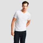 Kenneth Cole New York V-neck Slub-knit T-shirt - White