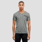 Kenneth Cole New York V-neck T-shirt With Nylon Trim - Heather Grey