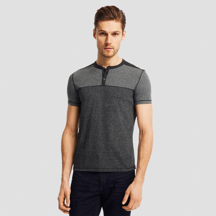 Reaction Kenneth Cole Short-sleeve Color-block Henley - Jaybird