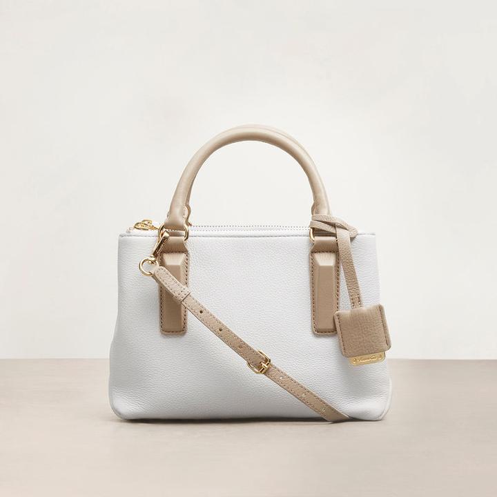 Kenneth Cole New York Houston Leather Crossbody - White Buff