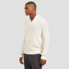 Reaction Kenneth Cole Thermal-knit Shawl-collar Sweater - Antiq White