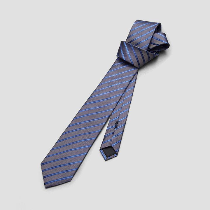 Kenneth Cole New York Two-tone Diagonal Stripe Tie - Charcoal