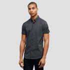 Kenneth Cole Black Label Short-sleeve Striped Button Front Shirt - Bluebell Com