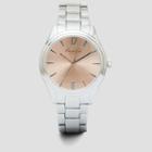 Kenneth Cole New York Silvertone Watch With Rose Gold Face - Neutral