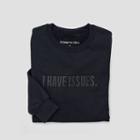 Kenneth Cole New York 'i Have Issues' Crewneck Pullover Sweatshirt - Black