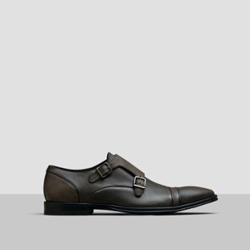 Kenneth Cole Black Label Speak-easy Double Monk Strap Shoe - Grey