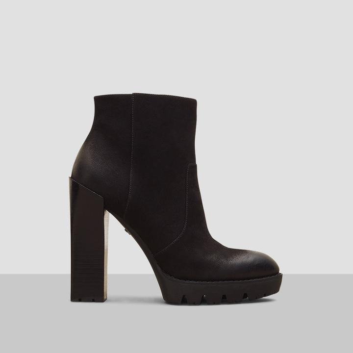 Kenneth Cole New York Olive Nubuck Lug-sole Boot - Black