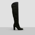 Kenneth Cole New York Jack Nubuck Over The Knee Boots - Black