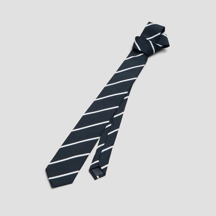 Reaction Kenneth Cole Open Stripe Slim Tie - Black